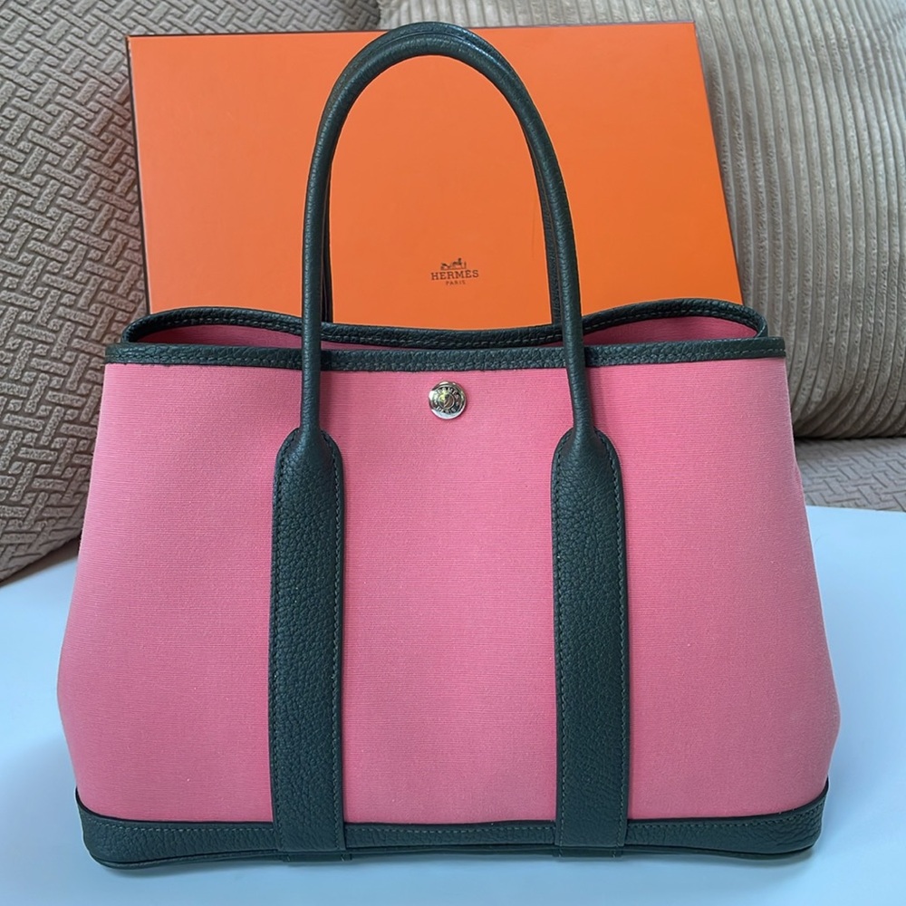 Hermes pink garden party handbag